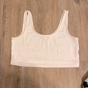 White cropped tank top
